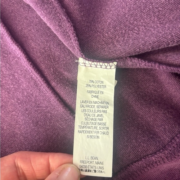 L.L.Bean Zip Up Valour Purple Hoodie Two Front Pockets Size Small - Picture 4 of 5